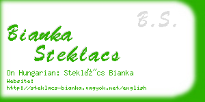 bianka steklacs business card
